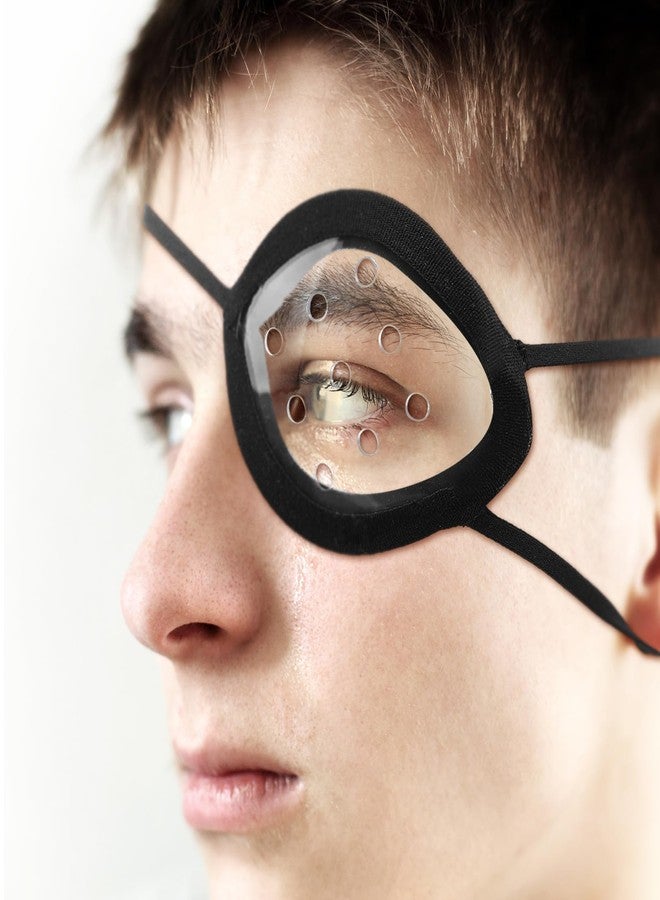 Geiserailie 2 Pack Eye Shield 9-Hole Eye Shield with Adjustable Strap Eye Shield After Cataract Surgery Transparent Ventilated Eye Protections for Eye Surgery Covering Eye Protection - Image 5